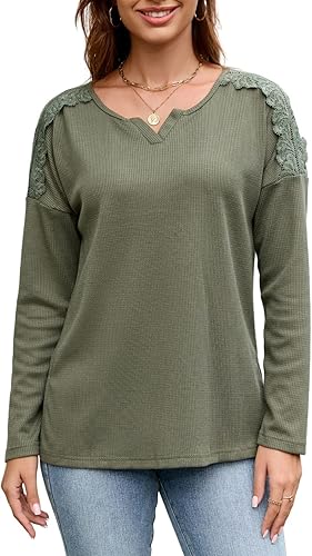 Quatrefox Elegantes Ladies Trendy Dressy Tunic Blusas para Mujer Women's Long Sl
