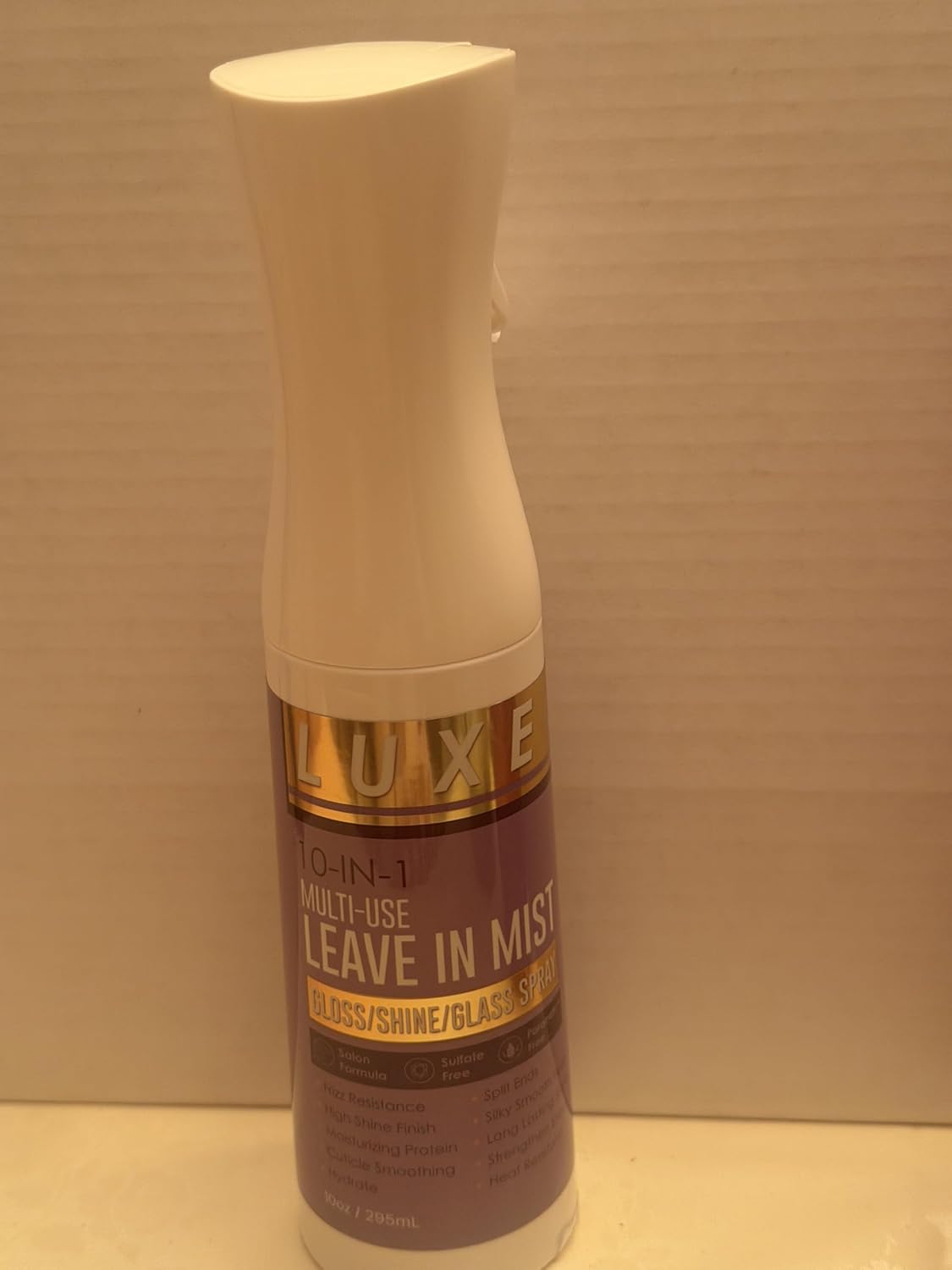 Luxe 10-In-1 Multi-Use Leave In Mist Hair Treatment, Gloss/Shine/Glass Spray Bottle, 10 oz