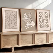 kotart Boho Art Home Decoration Paintings With Frame For Living Room Bed Room Hotel Wall Decor Digital Reprint Set of 3 (13x17 inch)