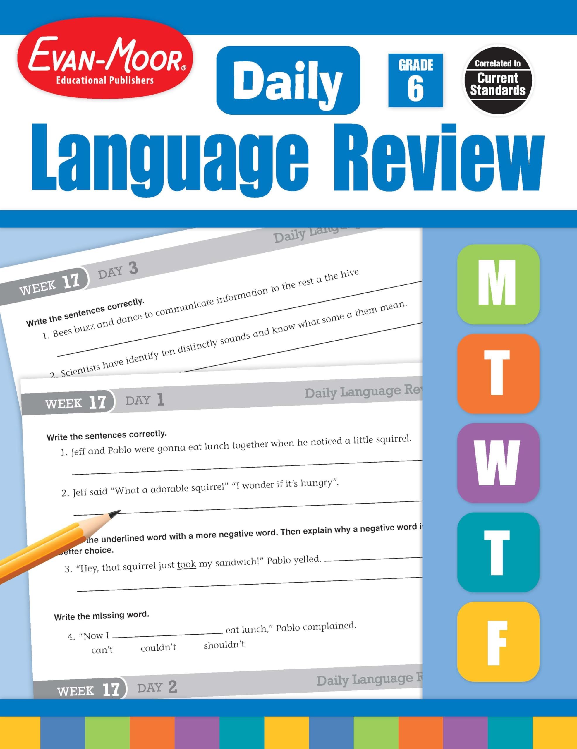 Evan Moor Educational Publishers Daily Language Review, Grade 6 Teacher Edition