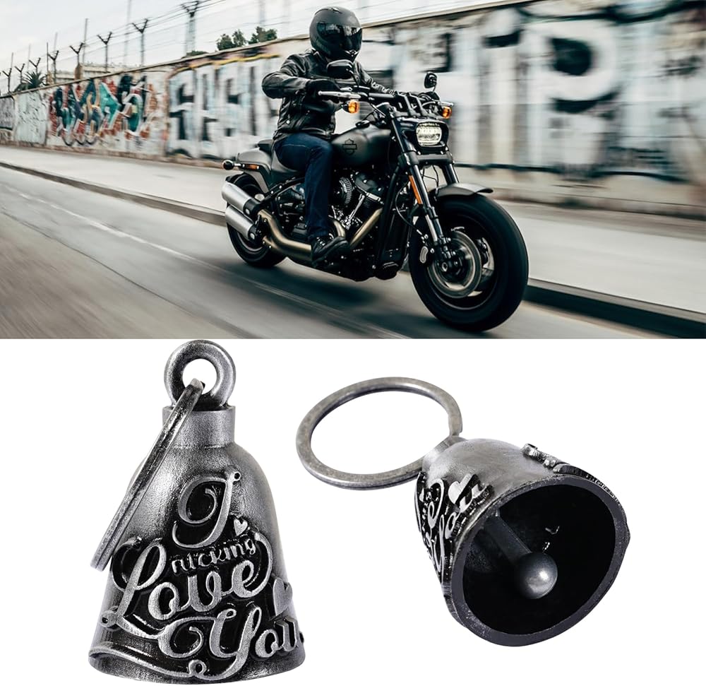 Campana De La Suerte Para Moto Dream Apparel Campana De Motocicleta Guardian Angel Drive Away Gremlin, Campana De Motociclista Para Hombres Y Mujeres Con Colgador, Accesorios De Regalo De Buena Suerte Campana