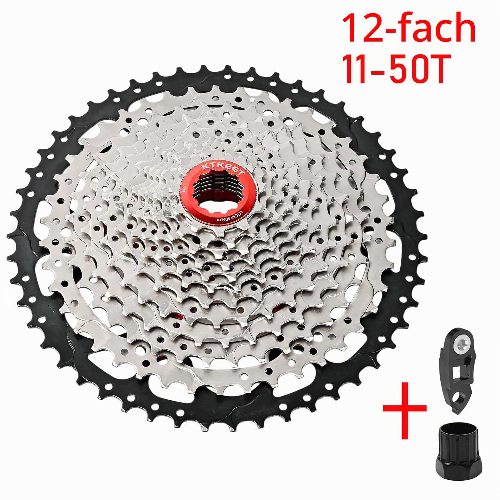 12-Gang-Fahrradkassette 11-28T/32T/34T/36T/46T/50T/52T Mountainbike/Rennrad-Kassette, 12-Gang-Fahrrad-Kassette, kompatibel mit Shimano Ultegra xt Sunrace Sram