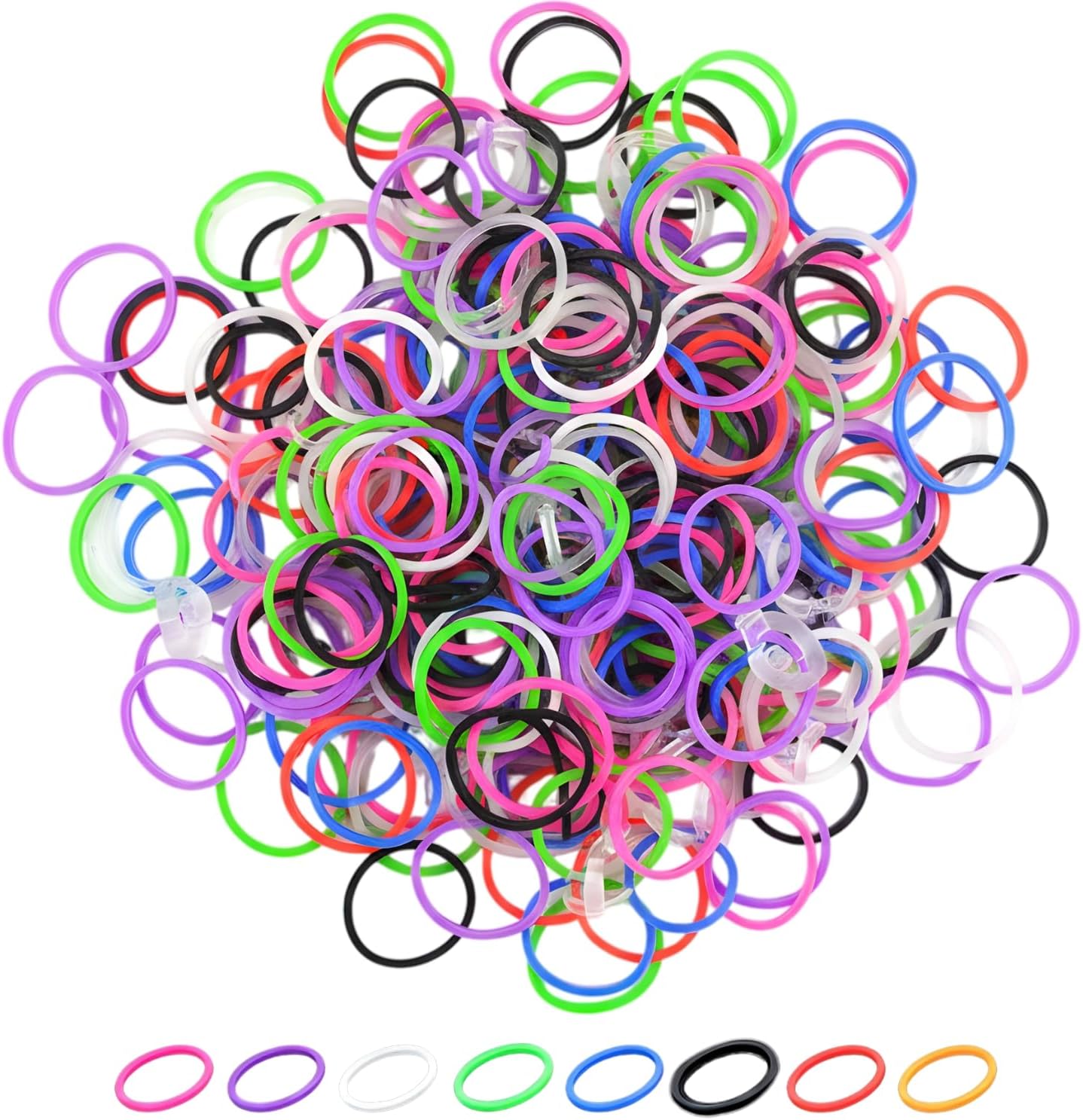 Bulk 425 Pc. Tie-Dye Loom Bands with Plastic Clasps
