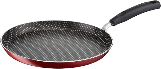 Tefal Simply Chef 30 cm Flat Tawa | Resist Plus Non-Stick Coating | Silicon Non-Slip Handle | Easy Cooking &amp; Cleaning | Tw...