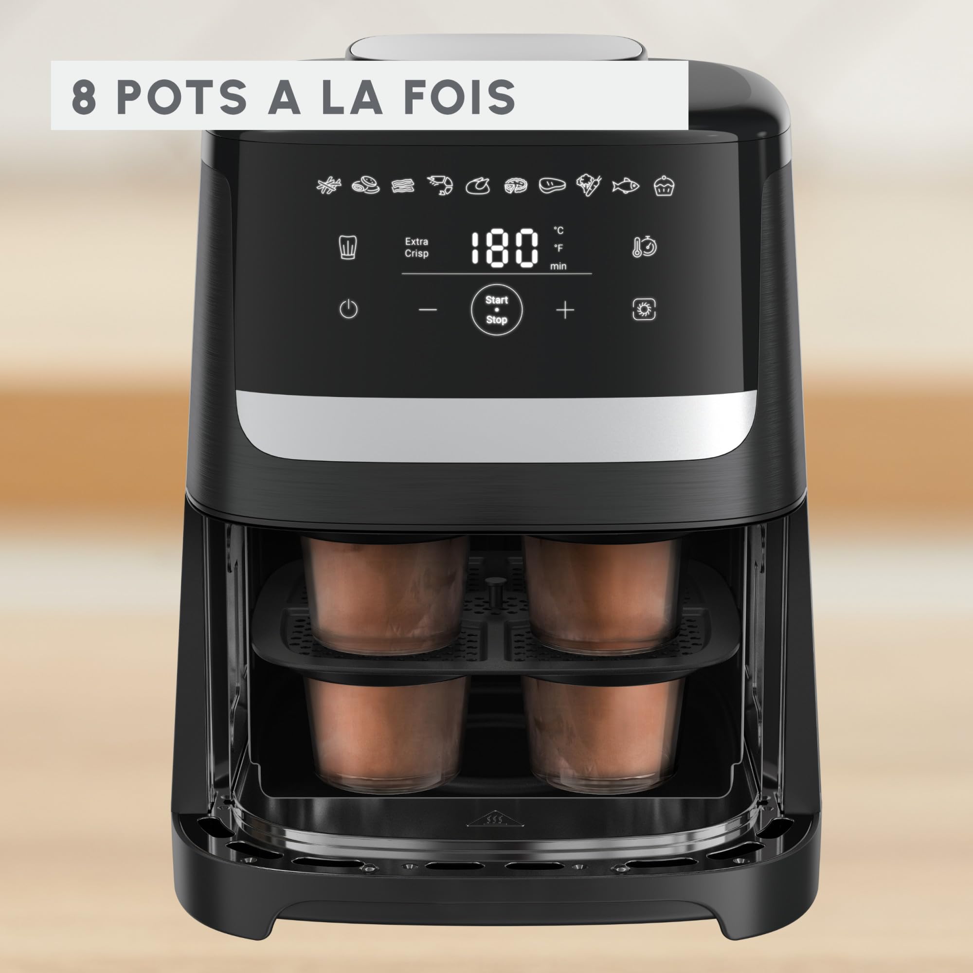 Tefal - Set 8 Verrines pour Air Fryer avec Support et Couvercles