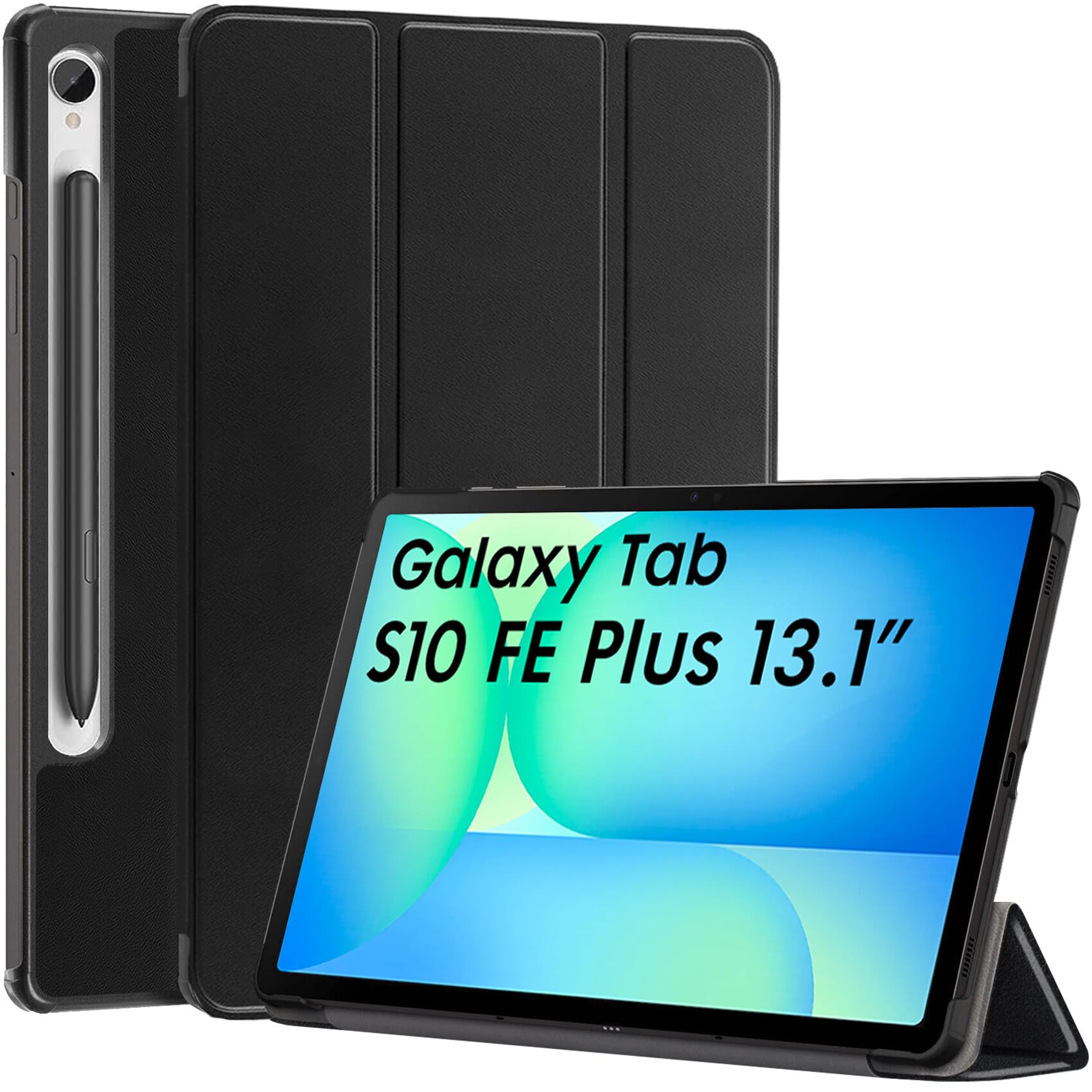 Robustrion Cover Case for Samsung Galaxy Tab S10 FE Plus 13.1 inch Cover, Trifold Flip Cover for Samsung Tab S10 FE Plus 13.1 inch Tab [Auto Sleep Wake Support] - Black-image-13