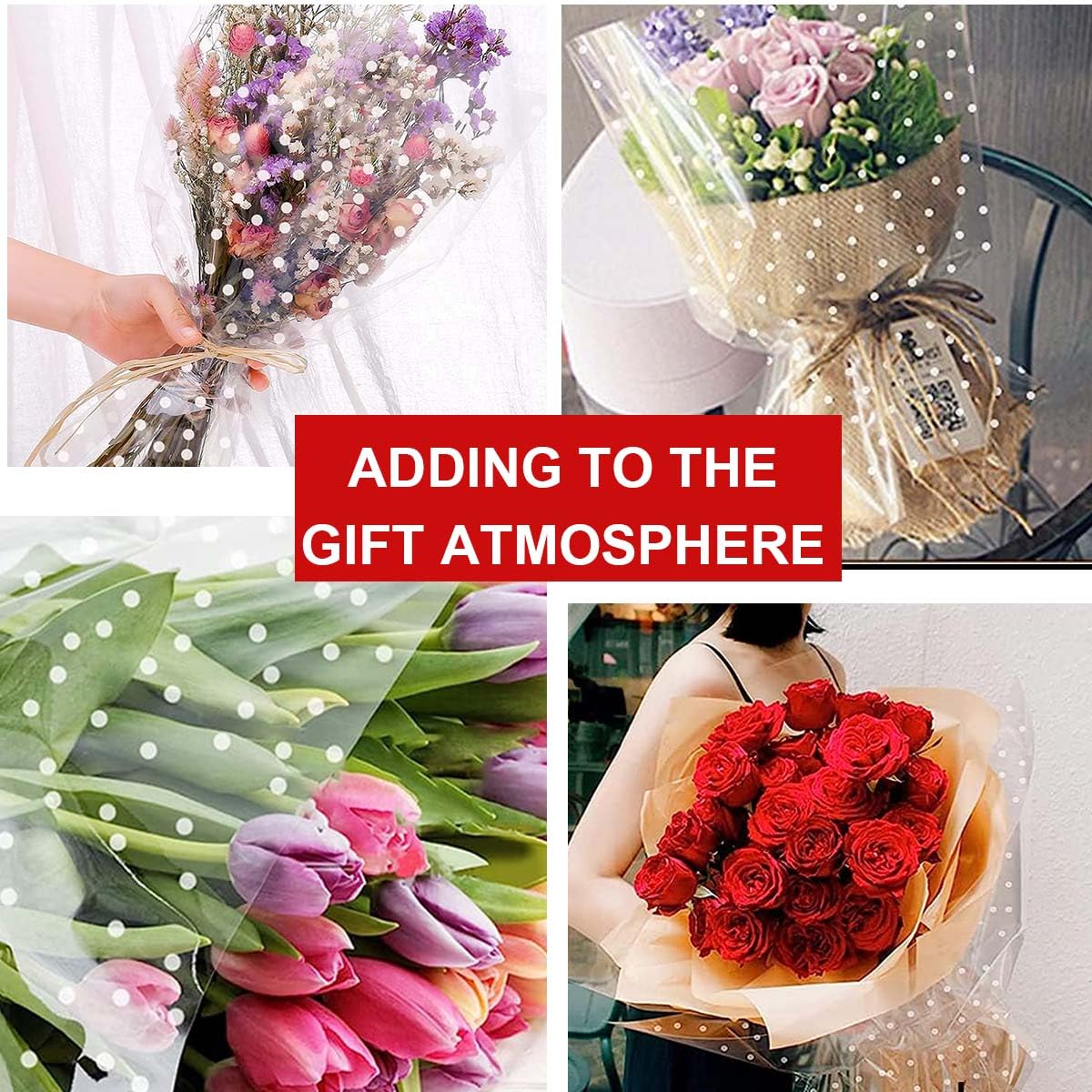 Rouleau De Papier Cellophane Transparent 40cm X 30m, Papier Cadeau