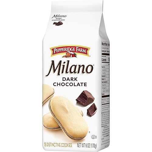 Vista 63 de Pepperidge Farm Milano Galletas sabor a doble chocolate con leche, 7.5 oz (213 g) (15 galletas)