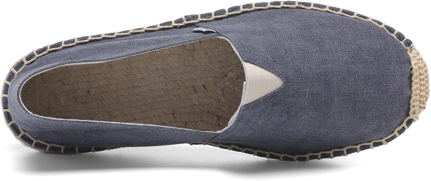 Mintzice Men's Solid Comfortable Slip on Canvas Espadrilles Flat - Image 3