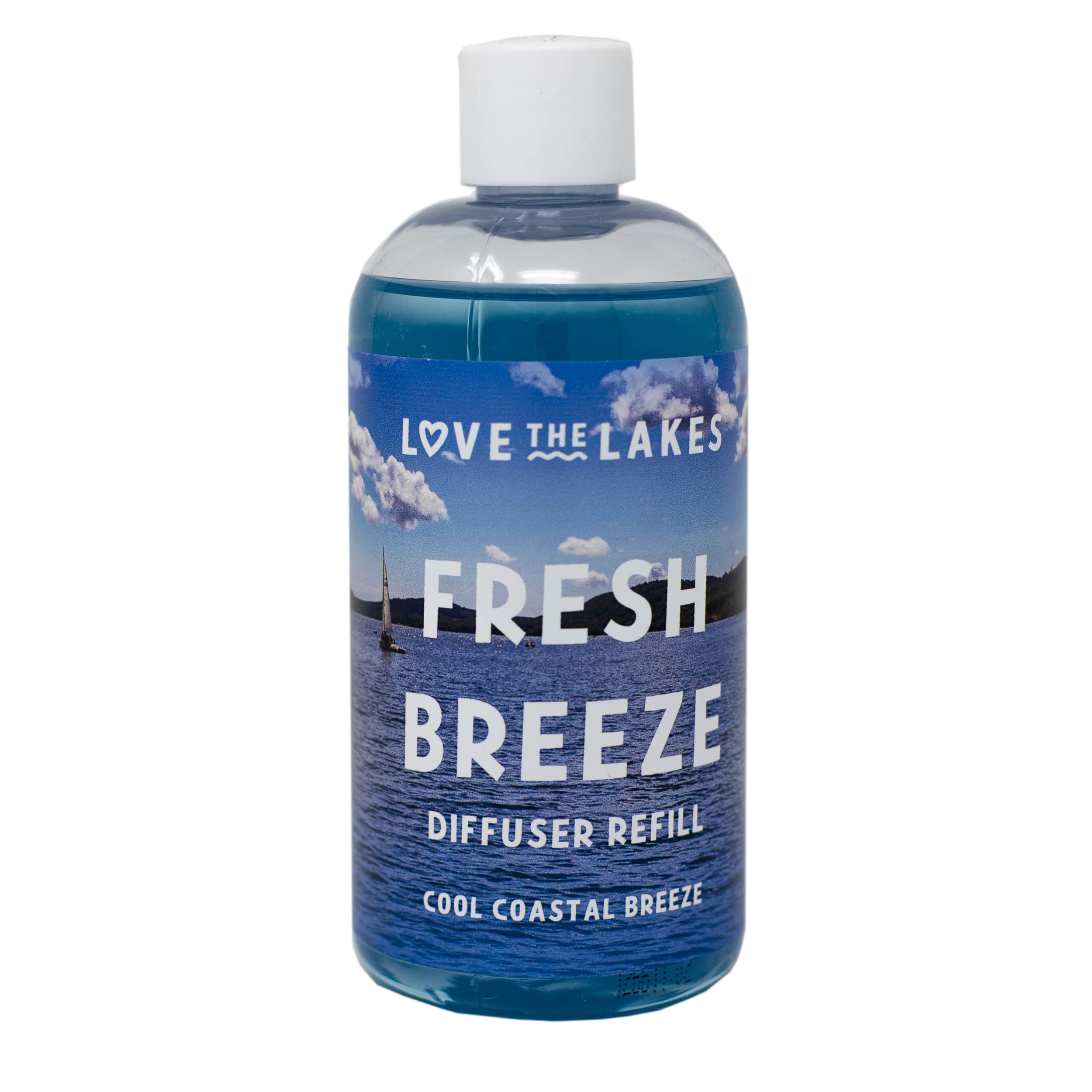 Love the LakesFresh Breeze Reed Diffuser Refill - 200ml | Refreshing Coastal Breeze Fragrance | Made in England