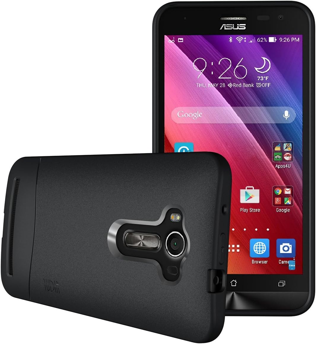 TUDIA Full-Matte Arch TPU Bumper Protective Case for Asus ZenFone 2 Laser 5.5 Inch (ZE550KL) [Not for ZE601KL 6.0 Inch] (Black)