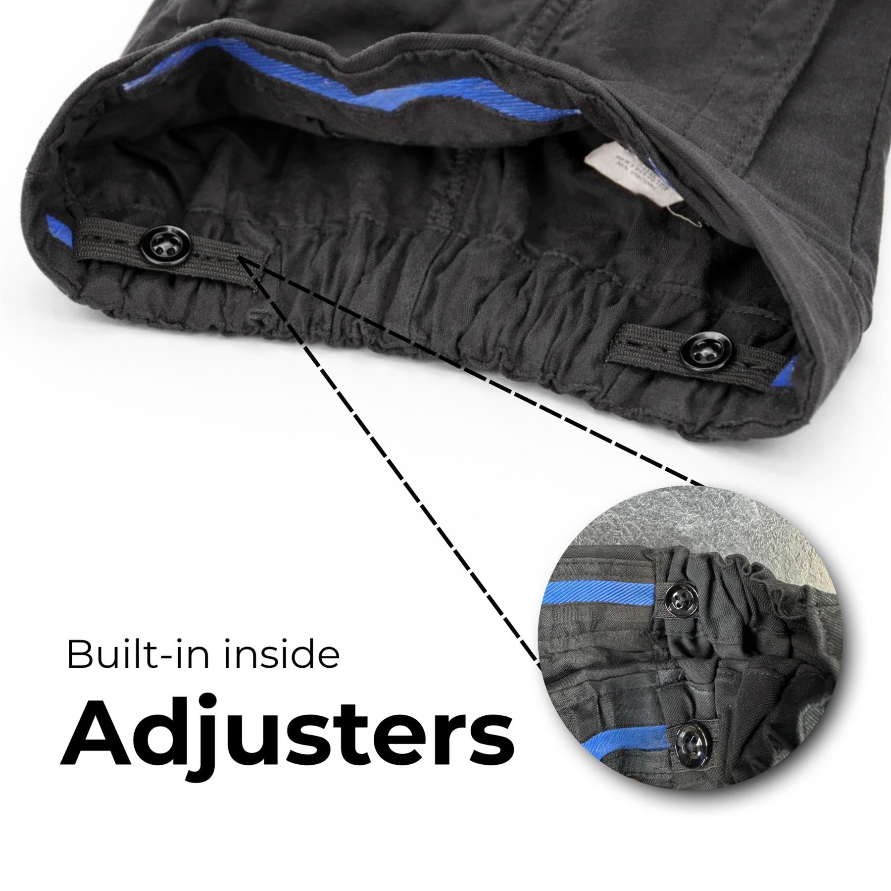 Pantalones cortos escolares para niños, paquete de 2 unidades con revestimiento de teflón, uniformes escolares negros con bolsillos, pantalones cortos lisos hasta la rodilla para niños de 2