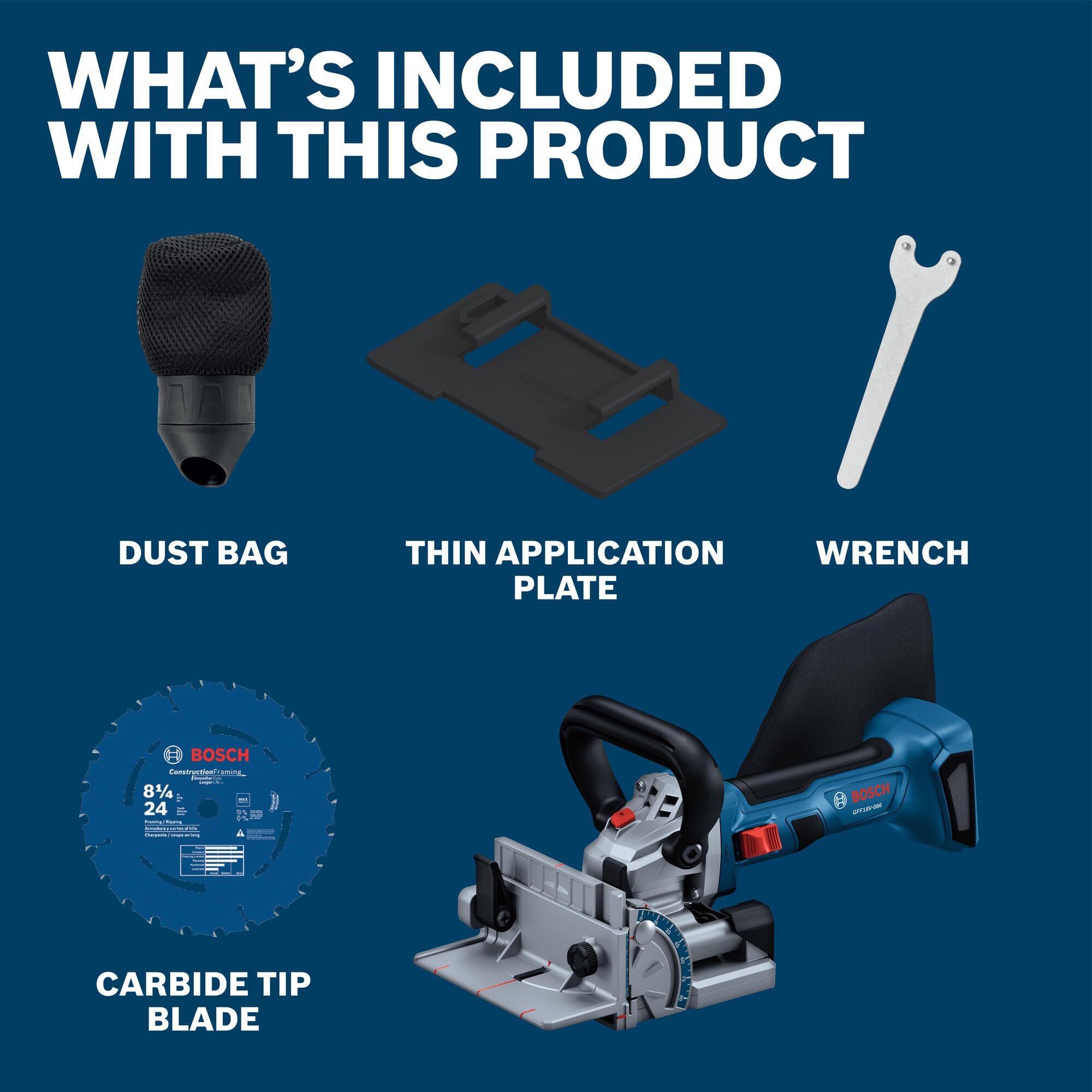 BOSCH GFF18V-086N 18V Brushless Biscuit Joiner Cordless Woodworking Tool