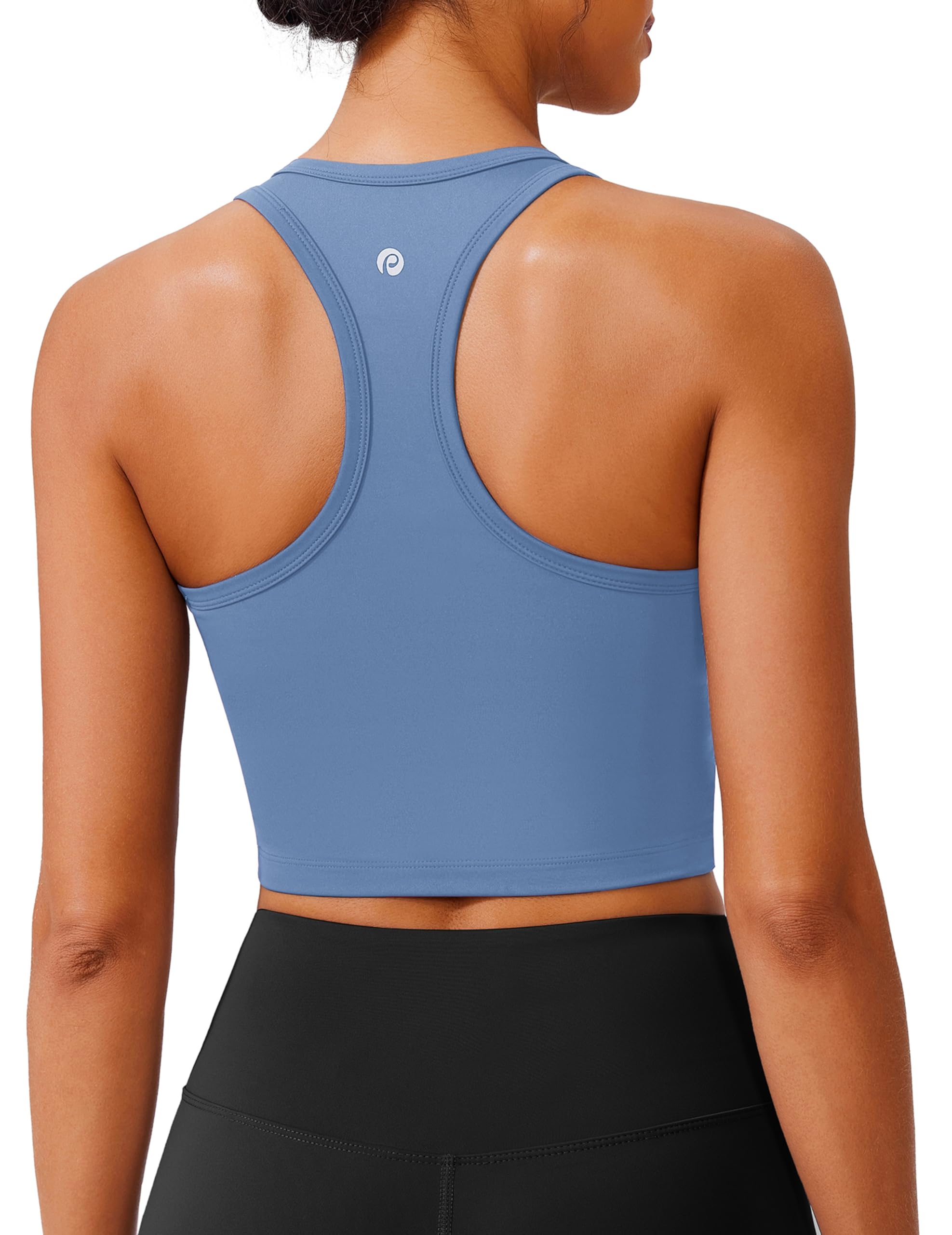 PINSPARK Sports Bra for Women Racerback Tank Tops Light Support Workout Top