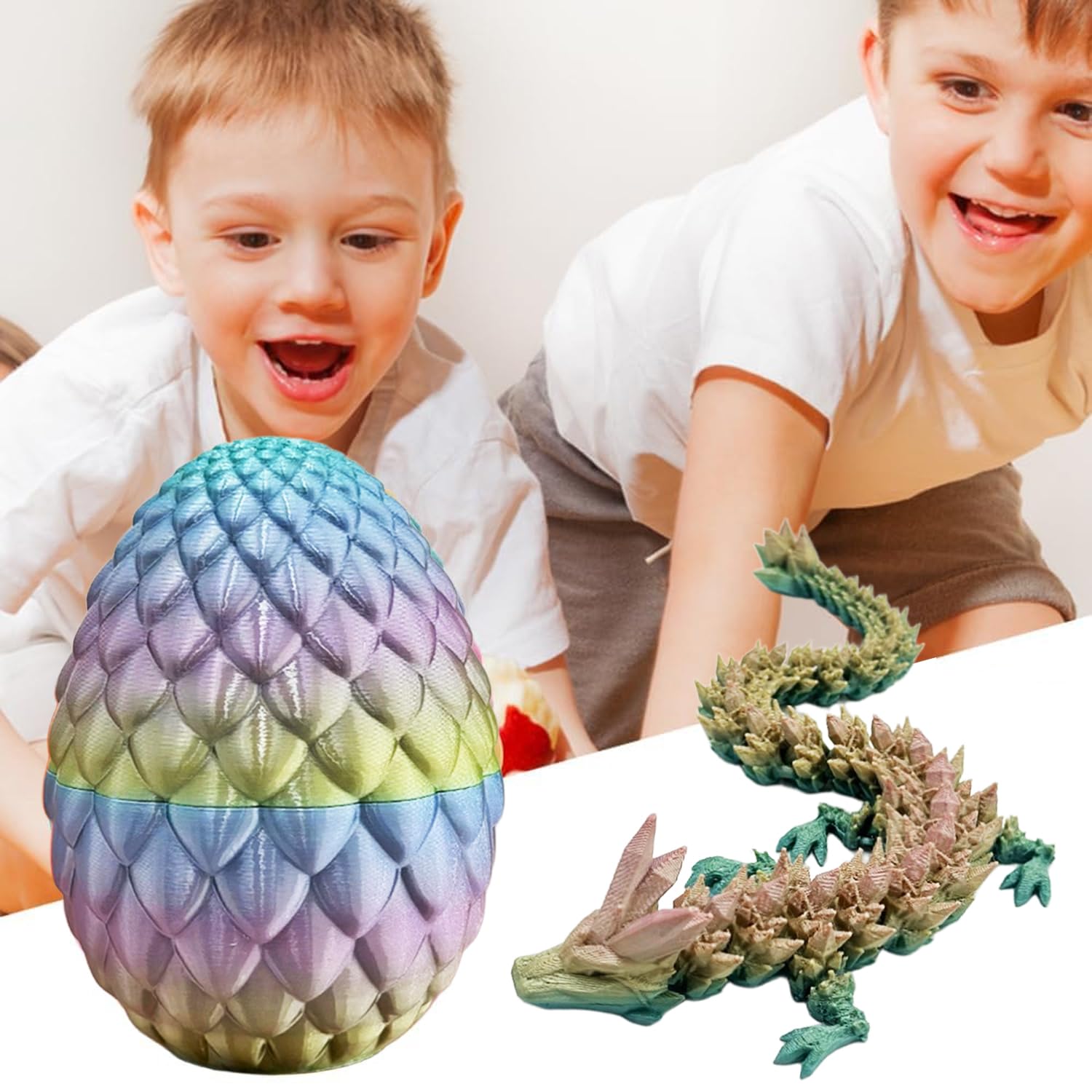 Lot De 4 Œufs De Dragon 3D Lumineux Avec Dragon Articulé 13 Cm – Jouet Mystère & Déco