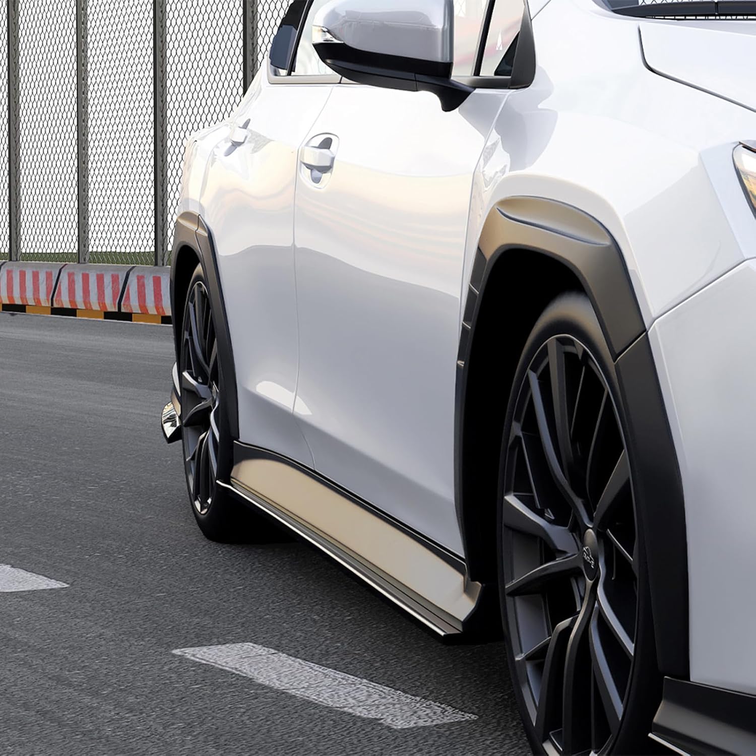 Car Side Skirt Extension For Subaru WRX STI VB 2022-2025 Carbon Look Gloss Black