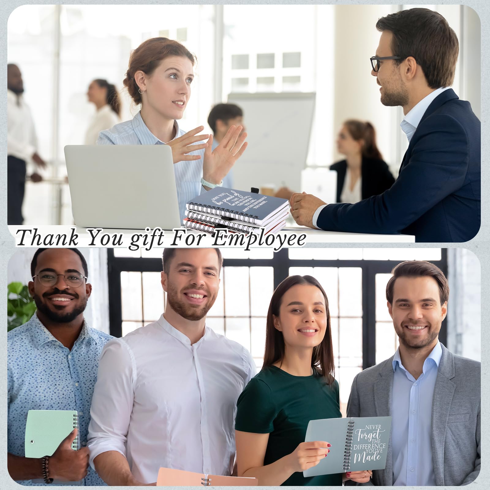 Tellingyou 20 cuadernos de agradecimiento para empleados, regalo de regreso a clases, cuaderno en espiral A6 con bolígrafos motivacionales para lista de tareas para compañeros de trabajo, profesores