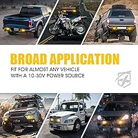 Vista 6 de Xprite 8 luces LED estroboscópicas de emergencia, ámbar de 12 luces LED estroboscópicas intermitentes, función de sincronización, luz de parrilla