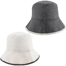 2 Pack Wool Sauna Hat,Comfortable Soft Felt Sauna Wool Cap,Breathable Russian Banya Cap,Protects from Overheating and Hair Damage,Women Men Gift for Bathhouse,Spa,Steam Room Family Sauna