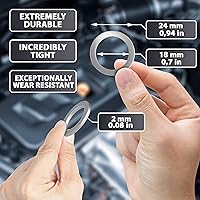 Vista 3 de 15 piezas de sello de arandela de retención para tapón de drenaje de aceite de 18 mm de reemplazo para Porsche/Volvo PN 90012310630/977751 Modelos