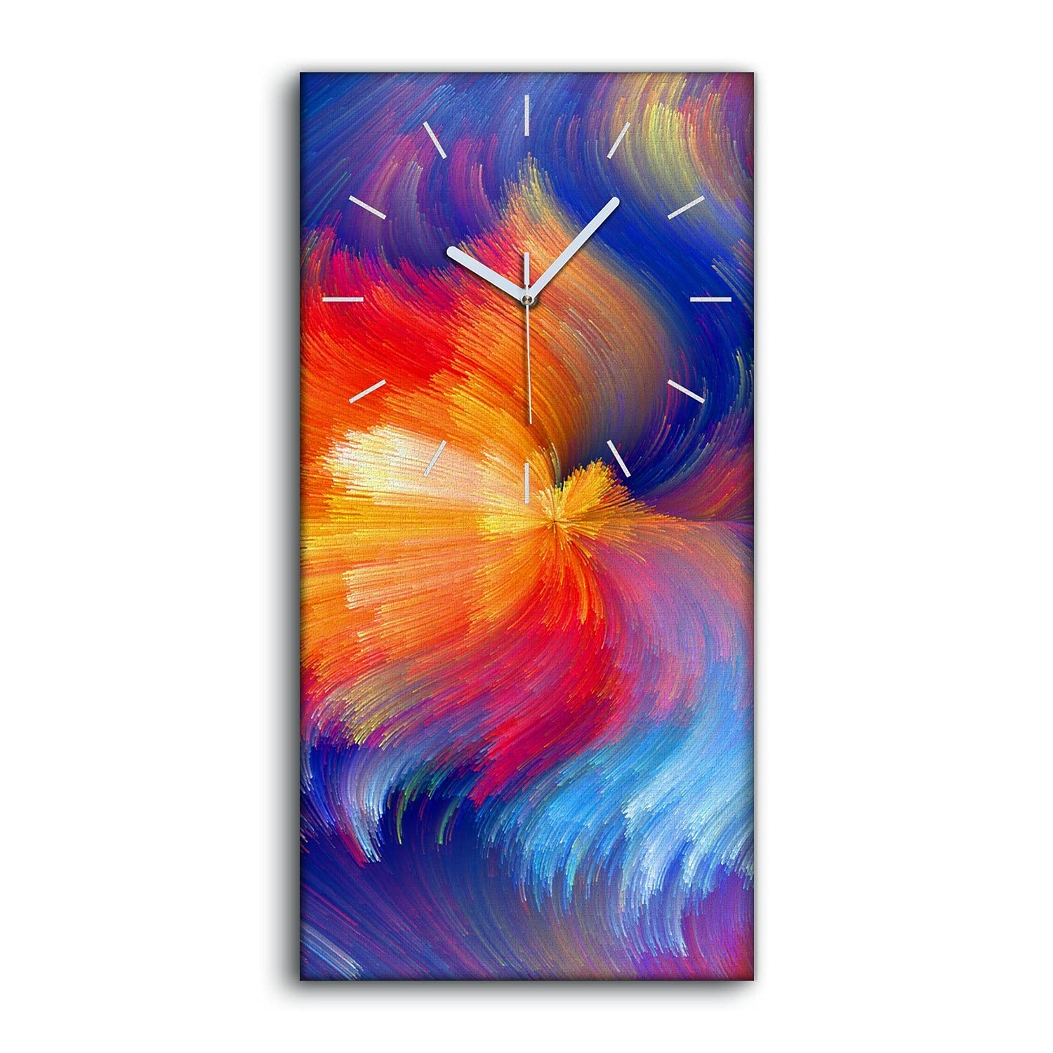 Horloge sur Toile Art Moderne Art Mural Image Salon 30x60cm