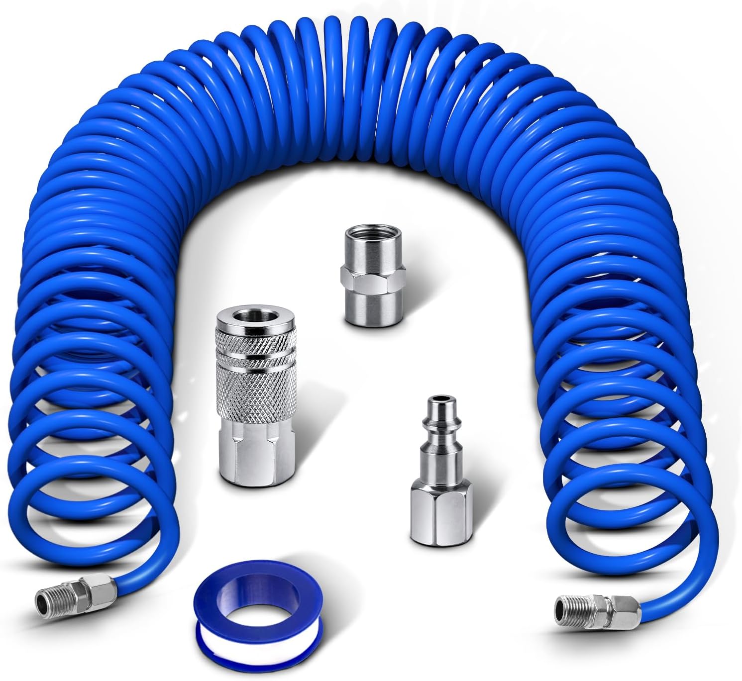 SARDVISA 25 Feet Repairable EVA Recoil Air Hose, Air Compressor Hose