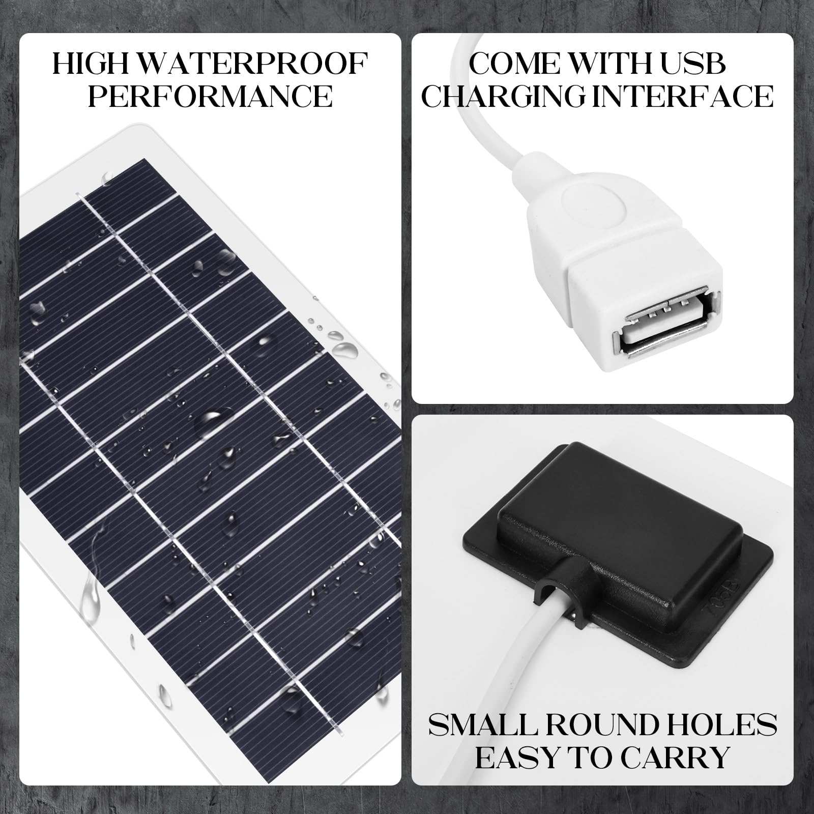 Caricatore USB per pannello solare, kit portatile per fotocamera, ricarica cellulare, campeggio, escursionismo, viaggi all'aperto, 5 V 5 W