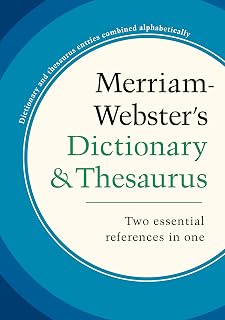 Merriam-Webster Dictionary & Thesaurus Latest Edition Trade Paperback: 60K+ Entries, New Words Like Parkour & Bucket List