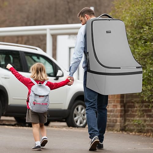 Miniatura 7 de YOREPEK Gate Check - Bolsa de viaje para asiento de automóvil, funda acolchada para asiento de automóvil para viajes en avión, portabebés para