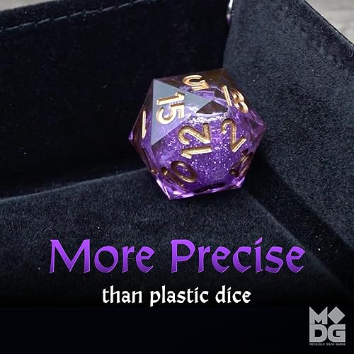 Miniatura 5 de FanRoll de Metallic Dice Games Aether - Juego de dados DND de núcleo líquido de elixir abstracto, juego de rol para Dungeons and Dragons