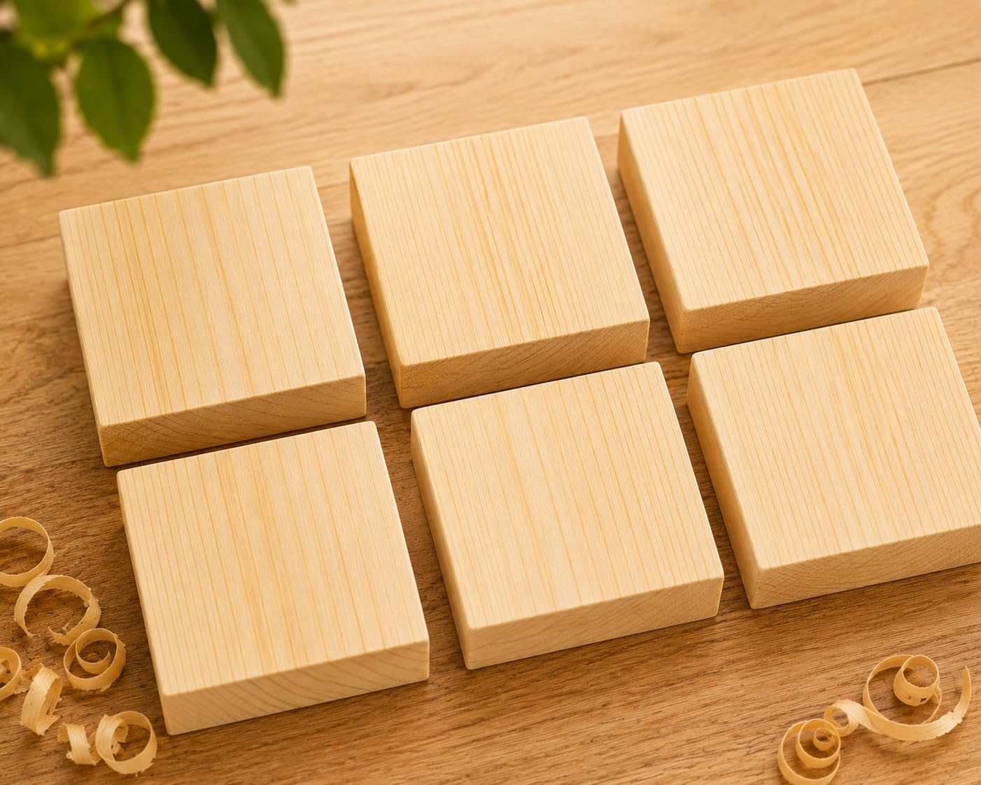Unfinished Wood Blocks for Crafts 4x4 Inch – Pack of 6 Pine Wooden Square Panels for Painting, Engraving, DIY, Wood Burning, Chip Carving, Art & School Projects