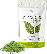 ERBOTECH Tè Matcha BIO, The Verde Giapponese Biologico in Polvere, Busta da 100g, Multivitaminico Naturale al 100%, Vegan. Ideale per Dolci, Frullati, Tè freddo