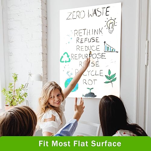 Miniatura 4 de Goefun Almohadillas de caballete autoadhesivas para profesores, papel de gráfico giratorio con parte trasera adhesiva, 25 x 30 pulgadas, 30