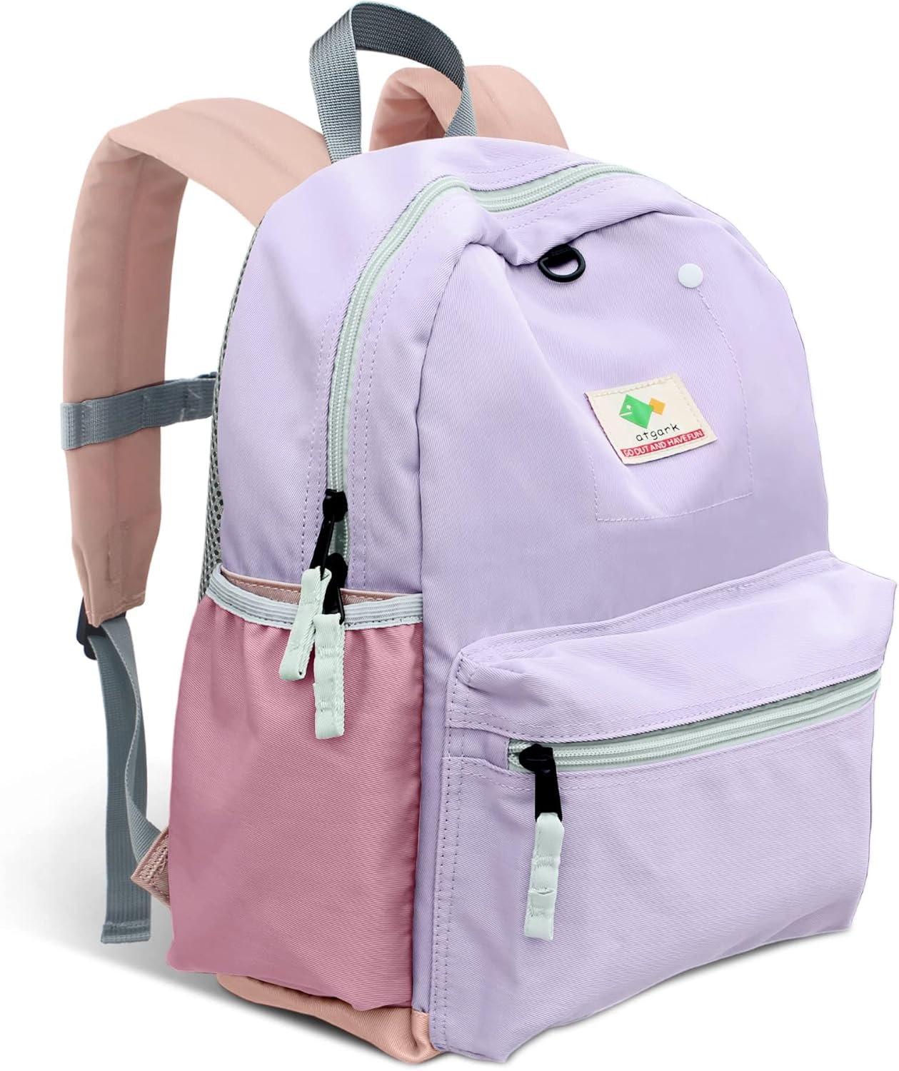Kids Backpacks, Unisex, Purple, 15" H, 1L, Modern, Animal Theme, 6-9 Years, Elementary School, Travel, 1.9" W x 0.78" D