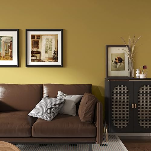 Miniatura 9 de Papel adhesivo amarillo oscuro de 15.7 x 197 pulgadas, papel tapiz autoadhesivo y reomable, papel de pared de vinilo impermeable para encimeras de