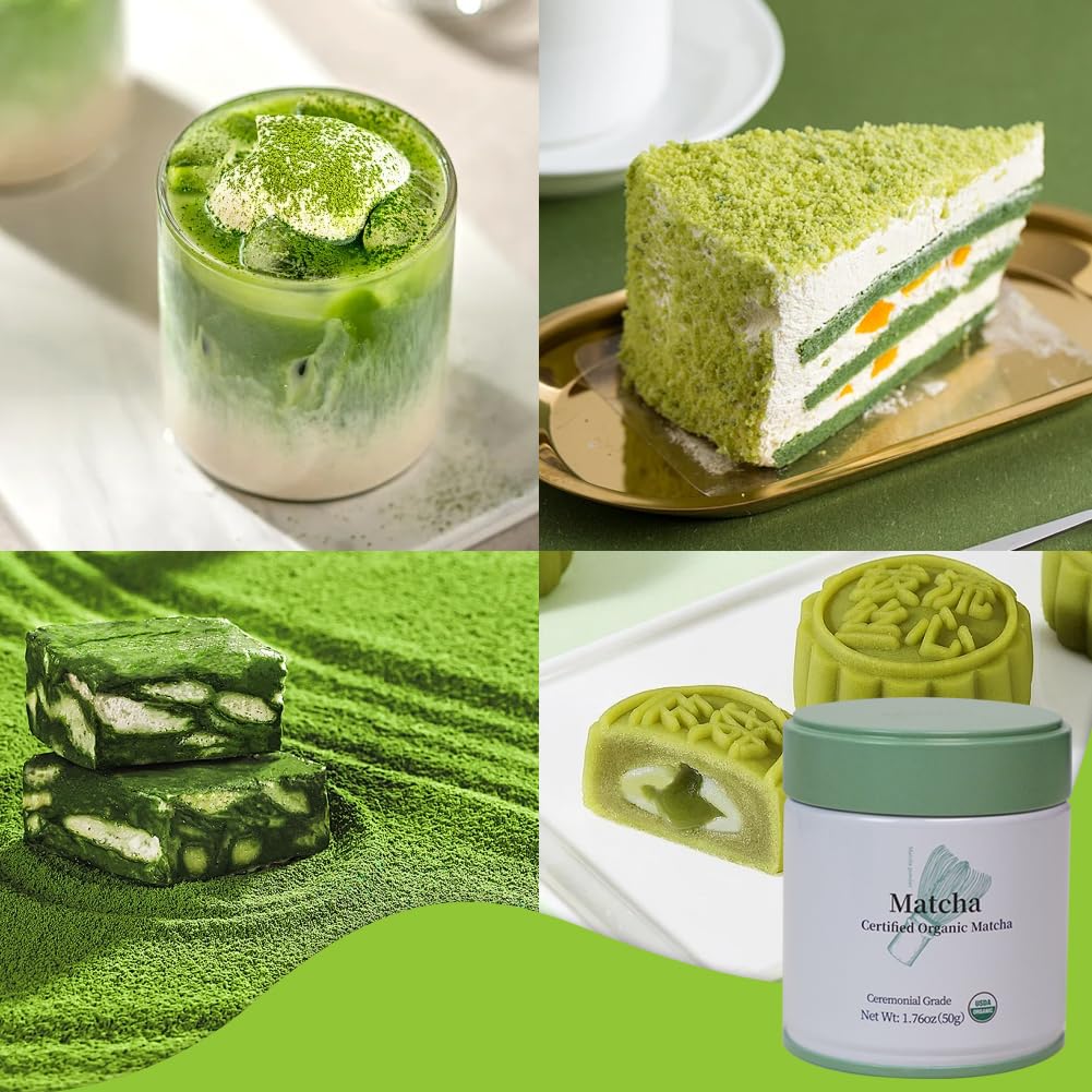 MatchAdmire Ceremonial Grade Zero-Burden Matcha Powder, Premium First Harvest USDA Certified Organic Green Tea Powder, Rich Flavor,100% Vegan with No Fillers,Radiation-Free Matcha(1.76oz/50g) - Image 3