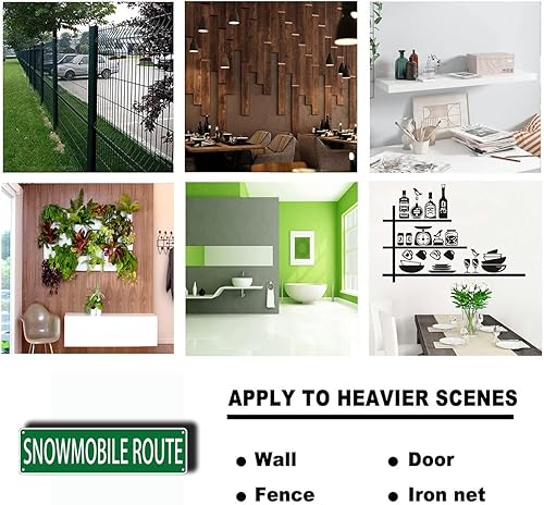 Miniatura 7 de SNOWMOBILE ROUTE - Letrero de metal para garaje, calle, bar, pub, club, cafetería, hogar, decoración de pared, placa de arte de hojalata, 4 x 16