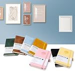 JUNART A6 Carnet de notes avec PU Couverture en cuir 192 Pages 14.5cm×9.5cm Carnet de papier premium, pour prendre note, bureau et voyage (rose)