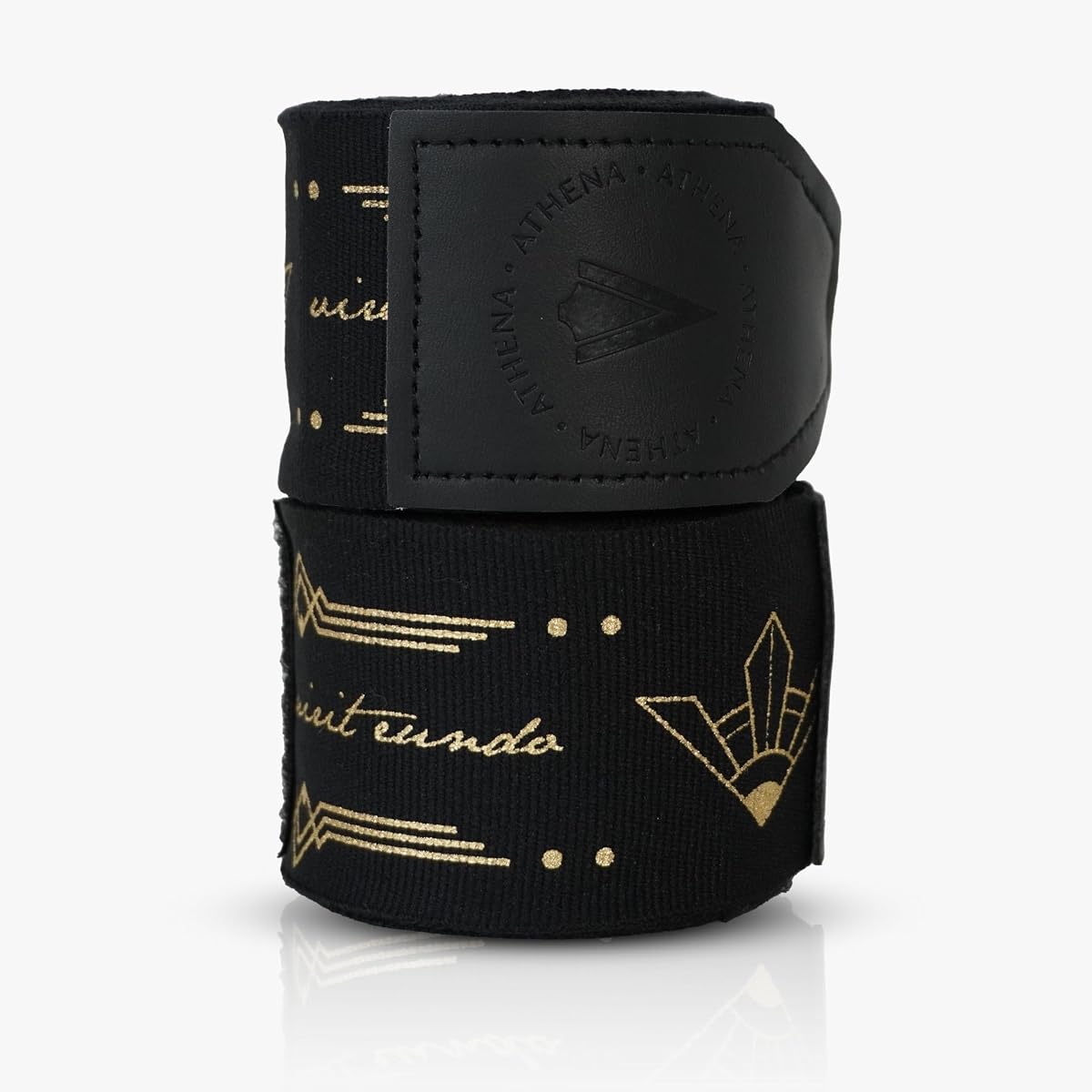 Women's Hand wrap Boxing Wraps Muay Thai Kickboxing and MMA, Athena Diana Handwrap Black/Gold 4.5m 180" Length