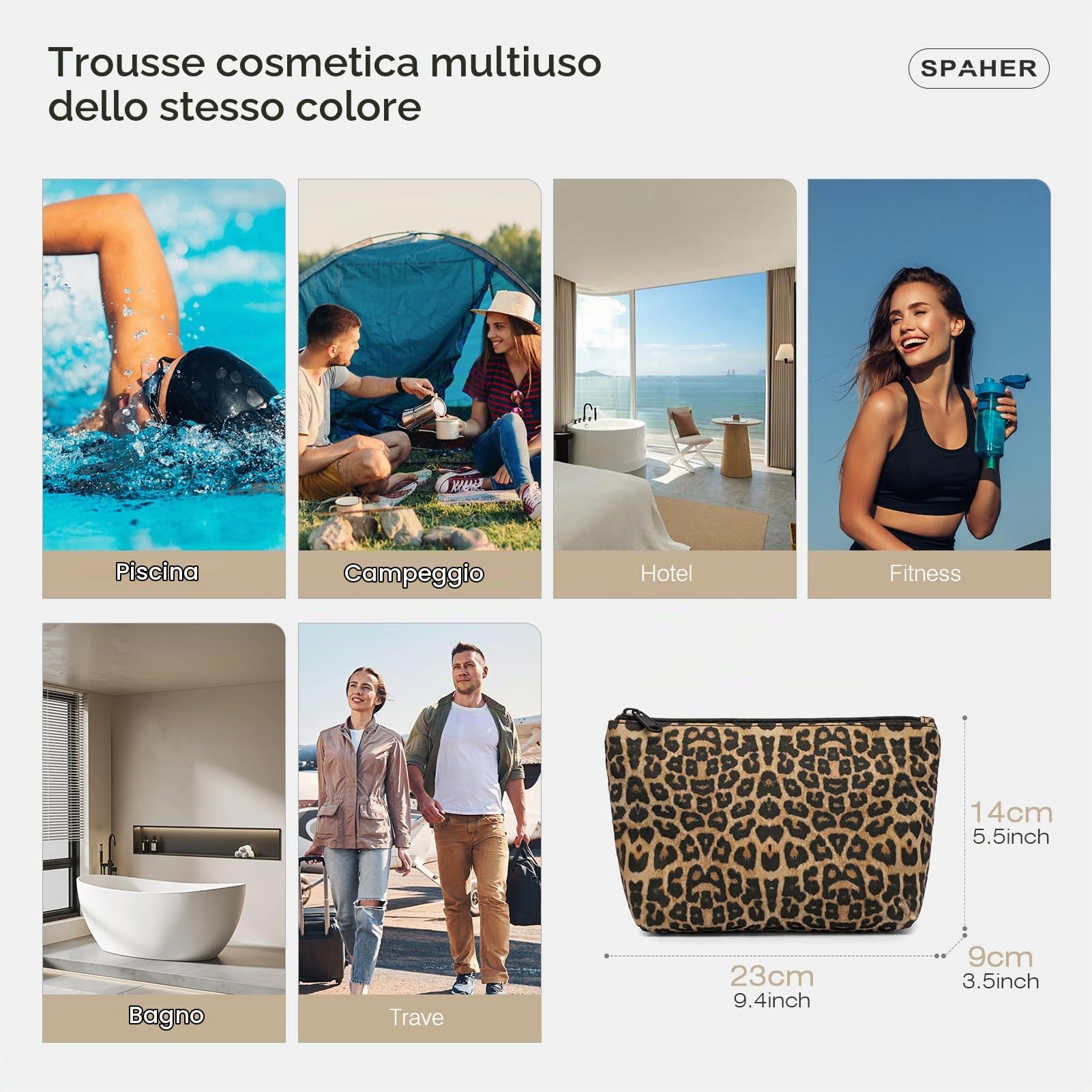 SPAHER Borsone da Viaggio Bagaglio a Mano 45x36x20 Easyjet Borsone Palestra Donna Impermeabile con Scomparto Scarpe Borsa Sportiva Grande 30L Borsa da Viaggio Piscina Fitness Travel Bag con Trousse