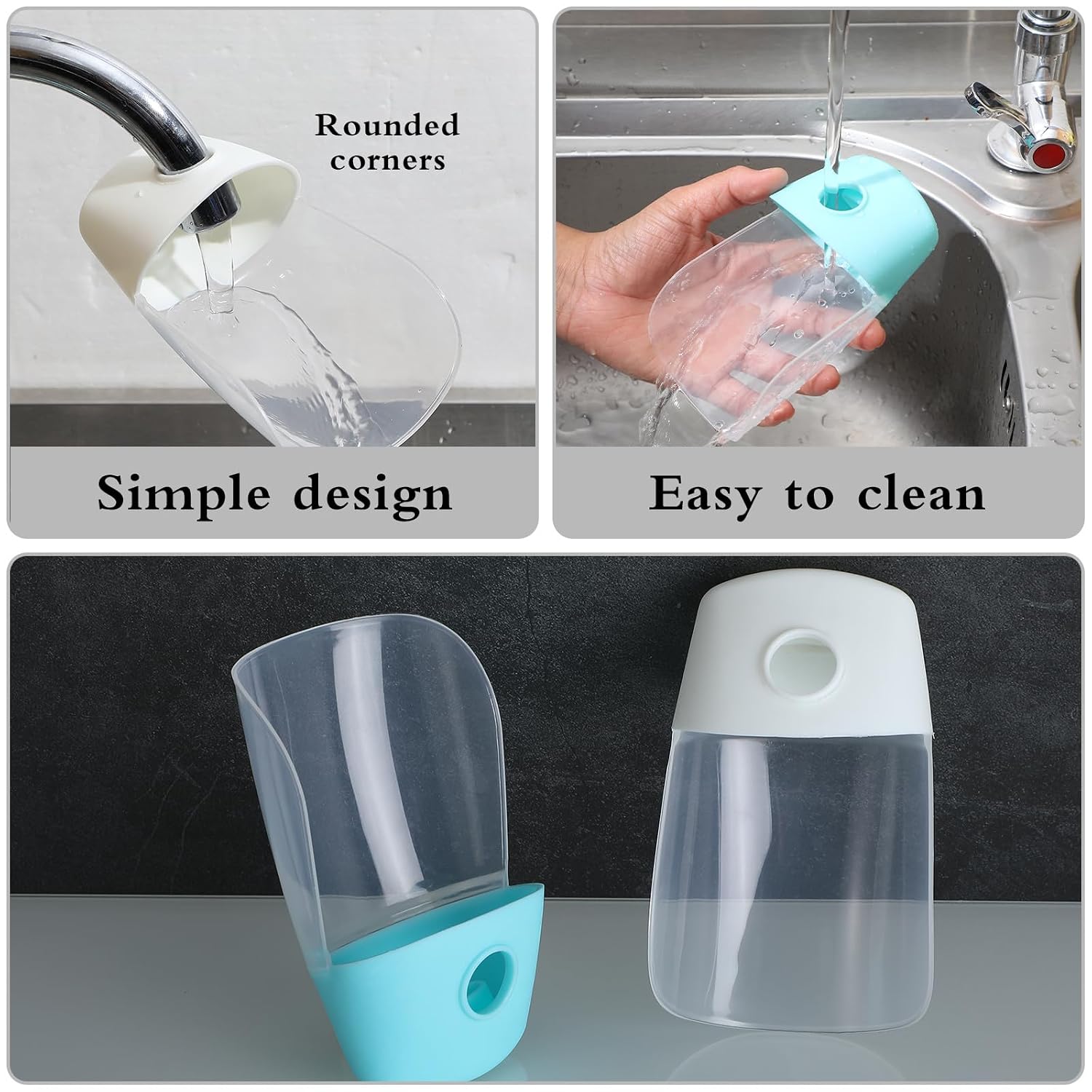Gjinxi Bathtub Extender 2 Pack Silicone Faucet Extender for Kids Kitchen Sink Bathtub Spout Baby Bathroom Faucet Extenders for Kids Hand Washing Faucets Extenders Fit for Most Faucets