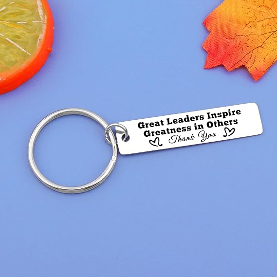 24PCS Leadership Gifts for Women Men Keychain Appreciation Gifts for Leaders Managers Birthday Work Office Gift Keyring Manager Present for Boss Mentor Christmas Birthday Bosses Day Present