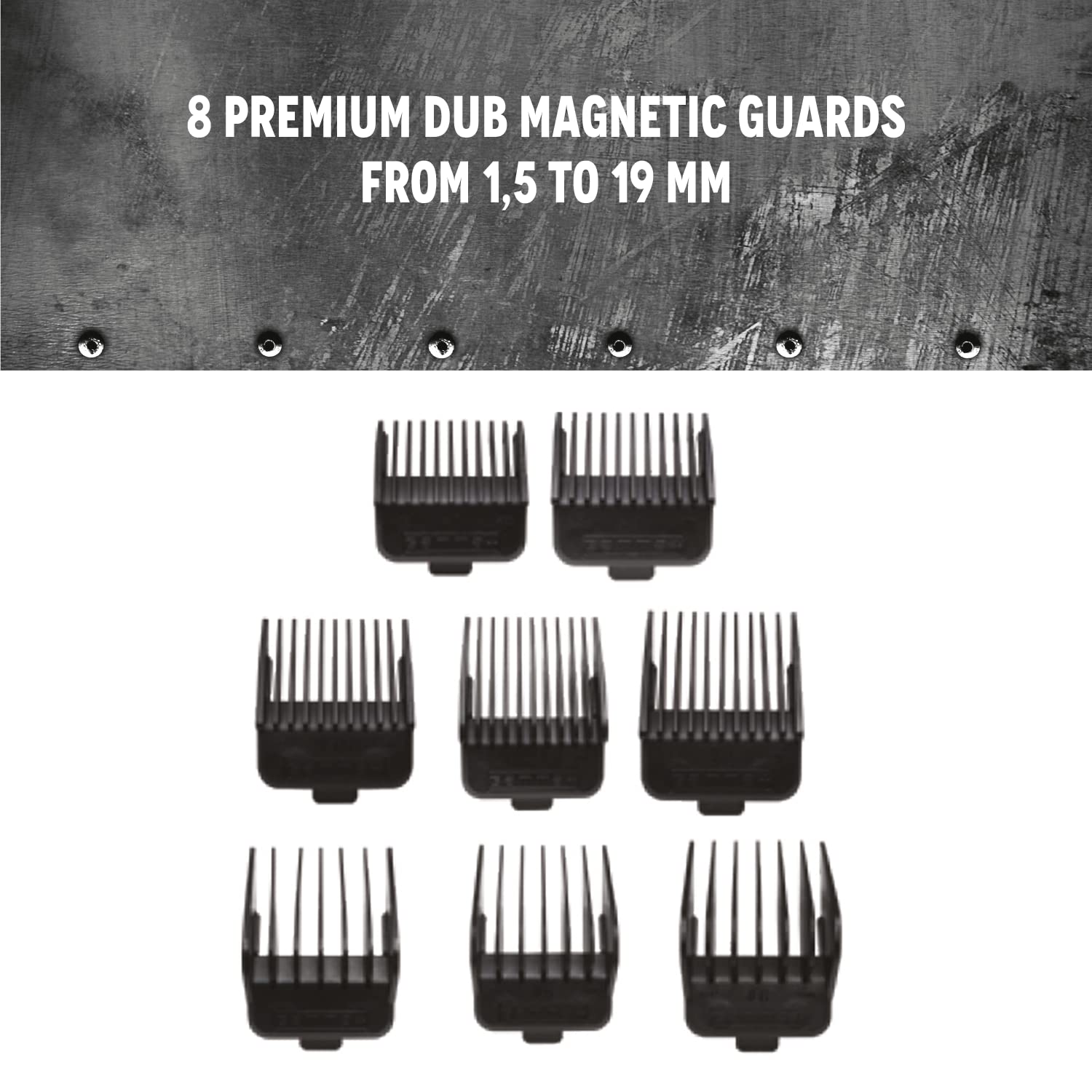 Professioneller Herren-Haarschneider Stylecraft by Gamma Più, Clipper mit Magnetmotor, 180 Minuten Autonomie ohne Kabel, Verstellbare Klinge, 8 Kämme, Klingenständer, Stabiles Metallgehäuse