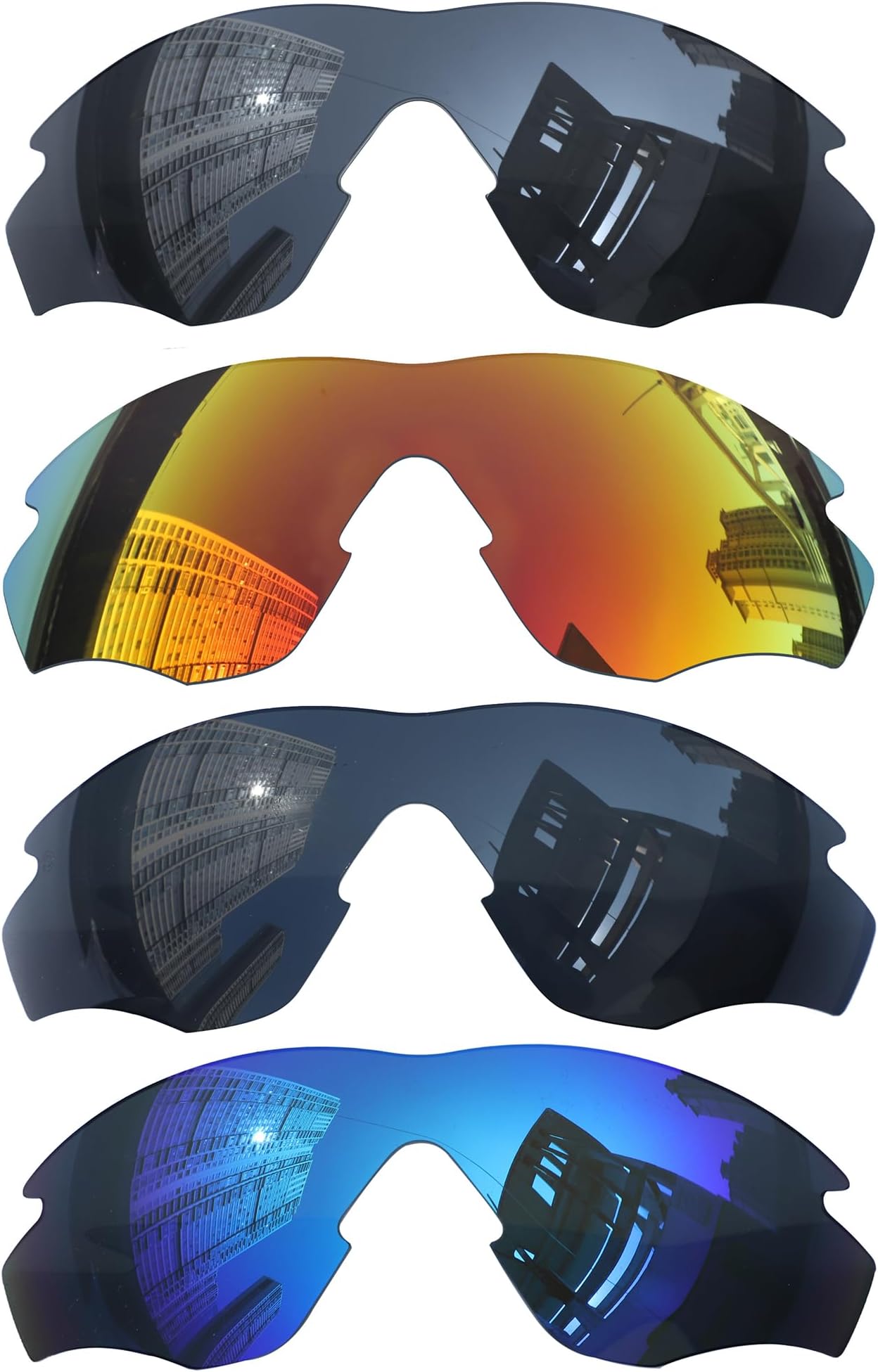 4 Pairs Polarized Replacement Lenses for Oakley M2 Frame OO9212 Sunglasses, Perfectly Fit, Shatterproof, Anti-scratch, Value Pack
