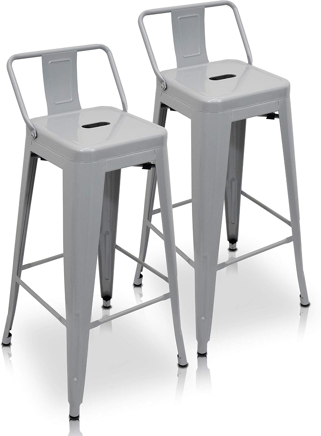 La Chaise Spaniola Denia Stuhl – Samtstoff Grau, Metallbeine Schwarz, 44x55x88,5 Cm, Vintage-Design