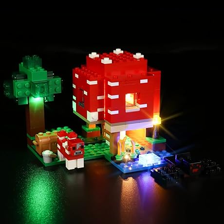 cooldac LED Light Kit for Lego Minecraft The Mushroom House 21179 Building Kit