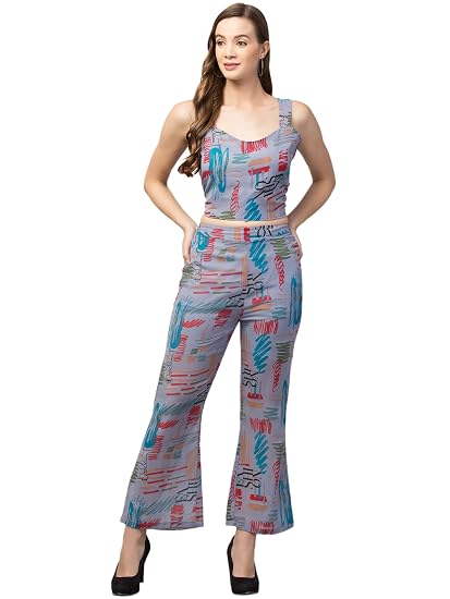 Buy Bitsy Owl Women Printed Co-ord Set (Small, Blue) at Amazon.in