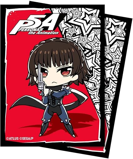Amazon Com Ultra Pro Ps5 Persona 5 The Animation Chibi Mikoto Card Game 65ct Printed Art Card Sleeves Toys Games