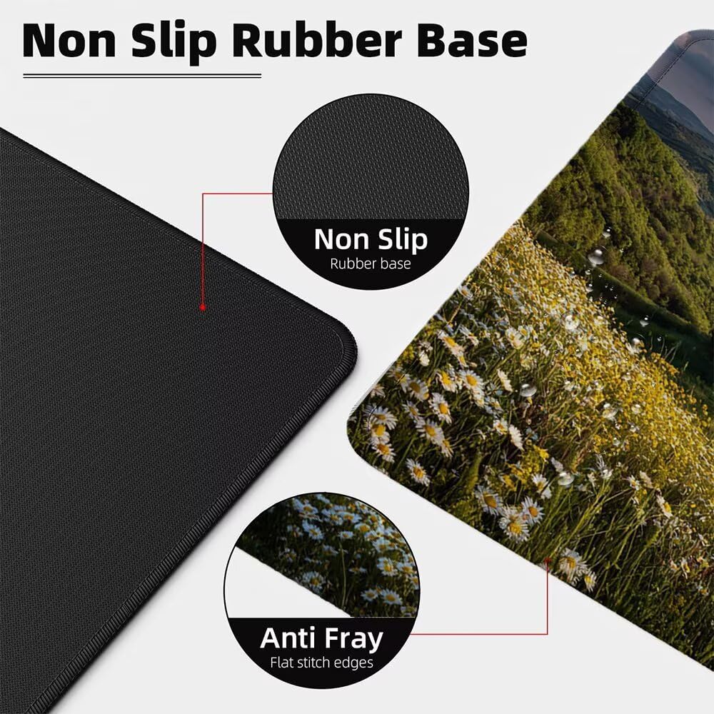Alfombrilla Ratón XXL 1600x800x3 mm Mouse Pad Grande Gaming Cabaña Alfombrilla Escritorio,con Base de Goma Tapete Escritorio con Bordes Cosidos, Impermeable Antideslizante Ordenador Desk Mat zj-417