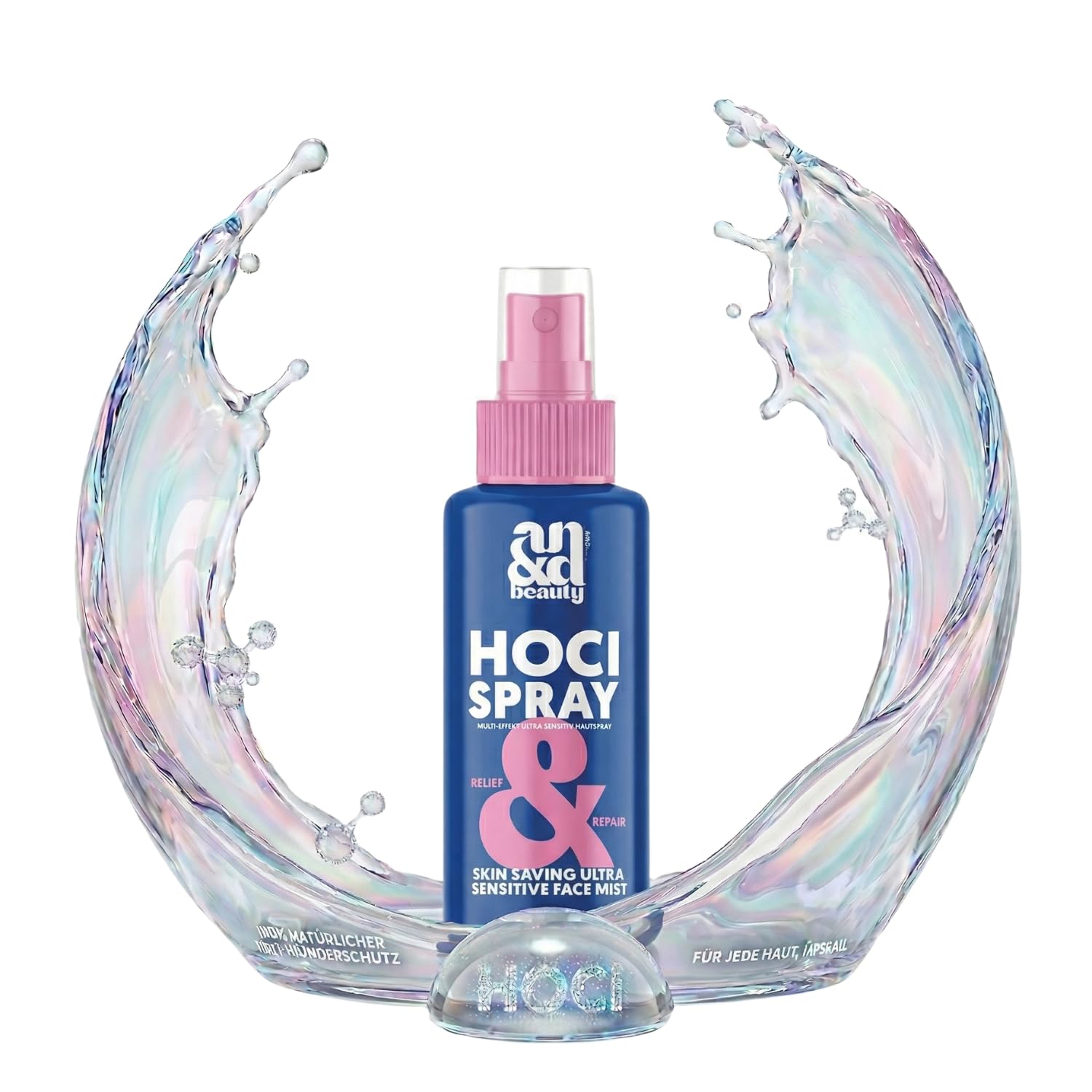 ANDbeauty HOCl Gesichtsspray 100ml – beruhigender Akne Spray mit hypochloriger Säure – erfrischendes Gesichtswasser bei Akne, Hautunreinheiten und Rötungen für sensible Haut – alkoholfrei